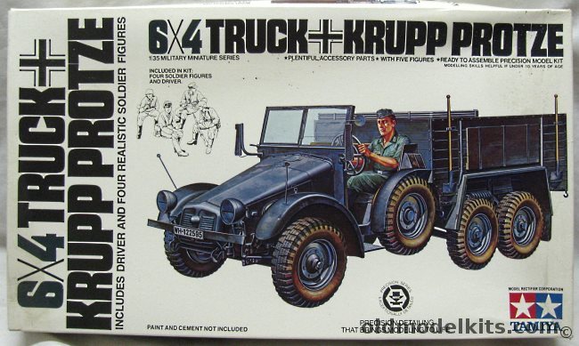 Tamiya 1/35 6x4 Truck Krupp Protze with Five Figures, MM-204A plastic model kit